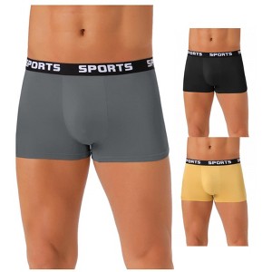 INSPIRE CHIC Men's 3 Pack Short Leg Stretch Underwear Boxer Briefs - 1 of 4