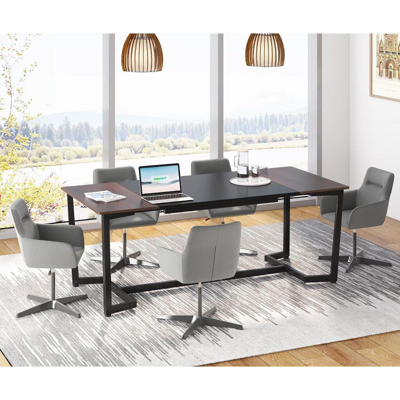 Tribesigns Modern Conference Table, 70.86" Rectangular Office Desk, 3 of 8