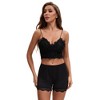 INSPIRE CHIC Women's Lace Trim Ice Silk Mid-Waisted Loose Slip Shorts Light and Breathable Comfort Boyshorts - 4 of 4