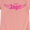 Girls' - Instant Message - Y2K Angel With Wings Fitted Short Sleeve Graphic T-Shirt - 2 of 4
