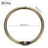 Unique Bargains Iron Round Snap Durable Smooth Glide Shower Curtain Rings 36 Pcs - 2 of 4