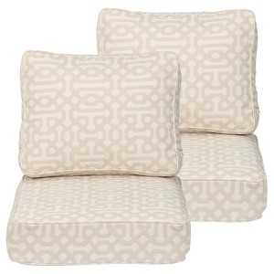 Aoodor Outdoor Patio Chair Cushions Set, Weather-Resistant Sunbrella Fabric Outdoor Cushion with Individual Pocket Springs, Set of 2 - 1 of 4