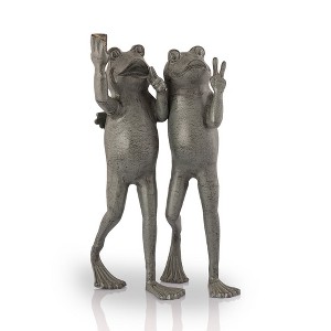 SPI Home Selfie Frog Friends Garden Sculpture – 21.5-Inch Cast Aluminum Whimsical Outdoor Decor - 1 of 3
