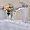 Gulches Waterfall Spout Bathroom Sink Faucet - Single Handle, Stainless Steel, Pop-Up Drain with Overflow - 2 of 4