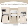 Wooakway Velvet Dining Chairs Set of 2, Mid-Century Modern Dining Room Chairs, Curved Backrest Chair With Metal Legs - 4 of 4
