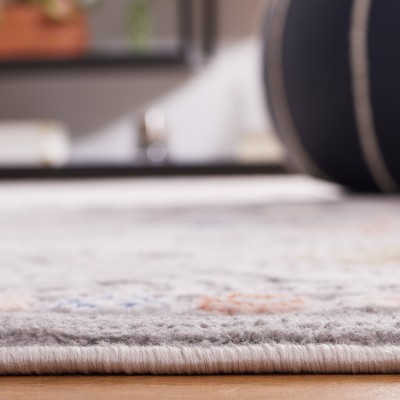 Eternal Grace Hand-Knotted Blue Wool & Synthetic 79" Square Rug
