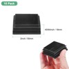 Unique Bargains Square Chair Leg Bar Stool Plastic Hole Plug Tubing End Caps Black - 3 of 4