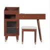 Bella Depot 43.9'' Modern Makeup Vanity Desk with Drawers and Stool, Space-saving Dressing Table Set - 4 of 4