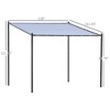 9' x 10' Outdoor Pergola with Canopy, Patio Sun Shade Shelter Grill Gazebo, for Garden, Lawn, Poolside - 3 of 4