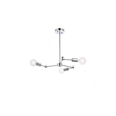 Elegant Lighting Furlong 3 lights chrome pendant