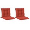 vidaXL Lowback Chair Cushions - 2 Pcs Melange Red, Polyester Patio Seat Pads for Indoor/Outdoor Garden Furniture - 39.4"x19.7"x2.8" - 3 of 4