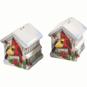 Park Designs Holiday Cardinal Love Red S&P Set - 1 of 4