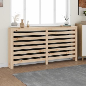 vidaXL Radiator Cover 66.5"x7.5"x33.1" Solid Wood Pine - 1 of 4