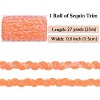 Sequin Braid Trim, 0.6 Inch Wave Sequin Strip, Glitter Metallic Paillette Sequin Ribbon, Sewing DIY Bling Fabric, 27 Yards - 2 of 4