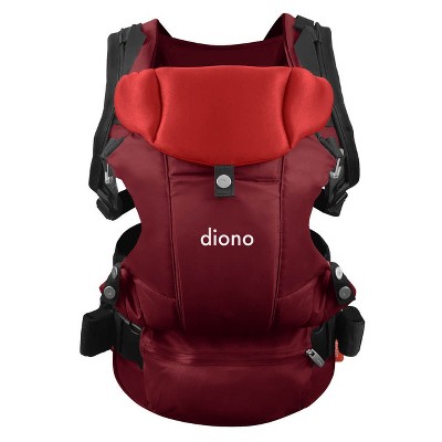 Image of Diono Carus Essentials 3-in-1 Baby Carrier, Front & Back Carry, Newborn, Toddler up to 33 lb / 15 kg, Red