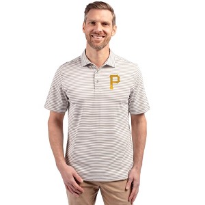 Pittsburgh Pirates Cutter & Buck Virtue Eco Pique Stripe Recycled Mens Polo - 1 of 1