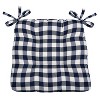 Kate Aurora Set of 2 Country Farmhouse Plaid Stain/Water Resistant Chair Cushions - 3 of 3