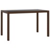 vidaXL Patio Furniture Set Outdoor Table and Chair Dining Set Poly Rattan - Brown 2x Armchair + Table - 3 of 4