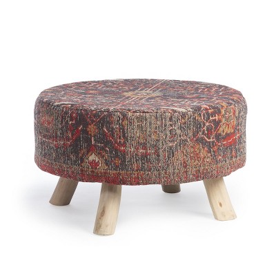 Park Hill Collection Distressed Print Cotton Chenille Stool