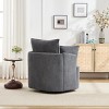 Modern Swivel Accent Chair with 360 Degree Rotation Upholstered Barrel Design for Living Room or Bedroom–Maison Boucle - 3 of 4