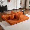Racxily Convertible Sleeper Sofa Bed with Pillow, Corduroy Folding Mattress Couch, Floor Sofa Lounge Couch for Living Room Bedroom - 4 of 4