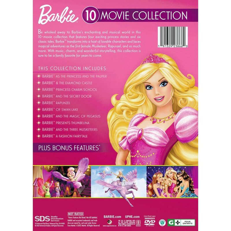 Barbie: 10-Movie Classic Princess Collection - Iconic Moments (Line Look) (DVD), 3 of 4