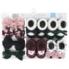 Hudson Baby Infant Girl Headband and Socks Giftset, Burgundy Floral 8-Piece, One Size - 2 of 4