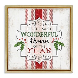 Stupell Industries Festive Holiday Rustic Stripes, 25" x 25" - 1 of 4