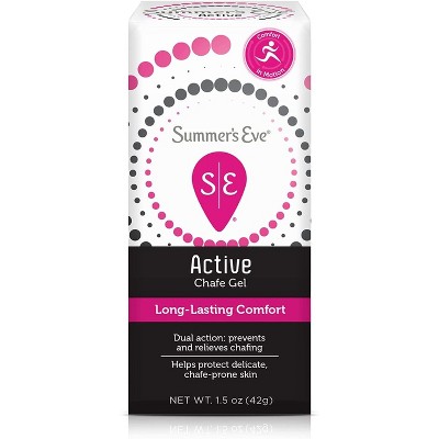 Summer's Eve Active Chafe Gel - Prevents & Relieves Chafing - 1.5oz