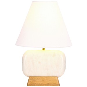Naira Table Lamp - 17 Inch Height - TBL3022 - White Marble/Natural - Safavieh - 1 of 4