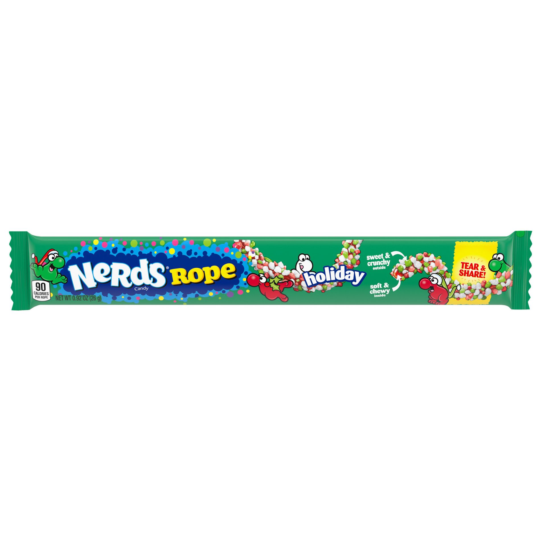 Nerds Gummy Christmas Rope Candy Stocking Stuffers - 0.92oz