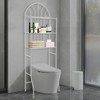 YIYIBYUS Over the Toilet Storage Rack, 3 Tiers White Bathroom Storage Shelves - 2 of 4