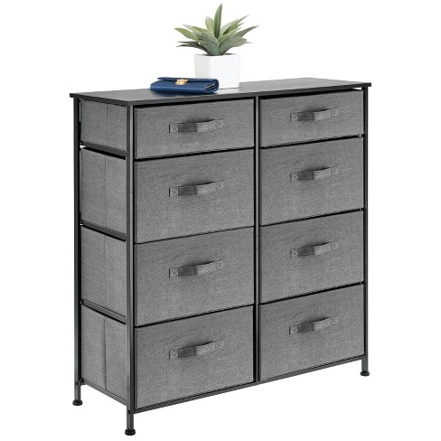 Black Dresser with 6 Drawers for Bedroom, Narrow Tall Chest of Drawers  Storage Tower Clothes Organizer for Living Room 