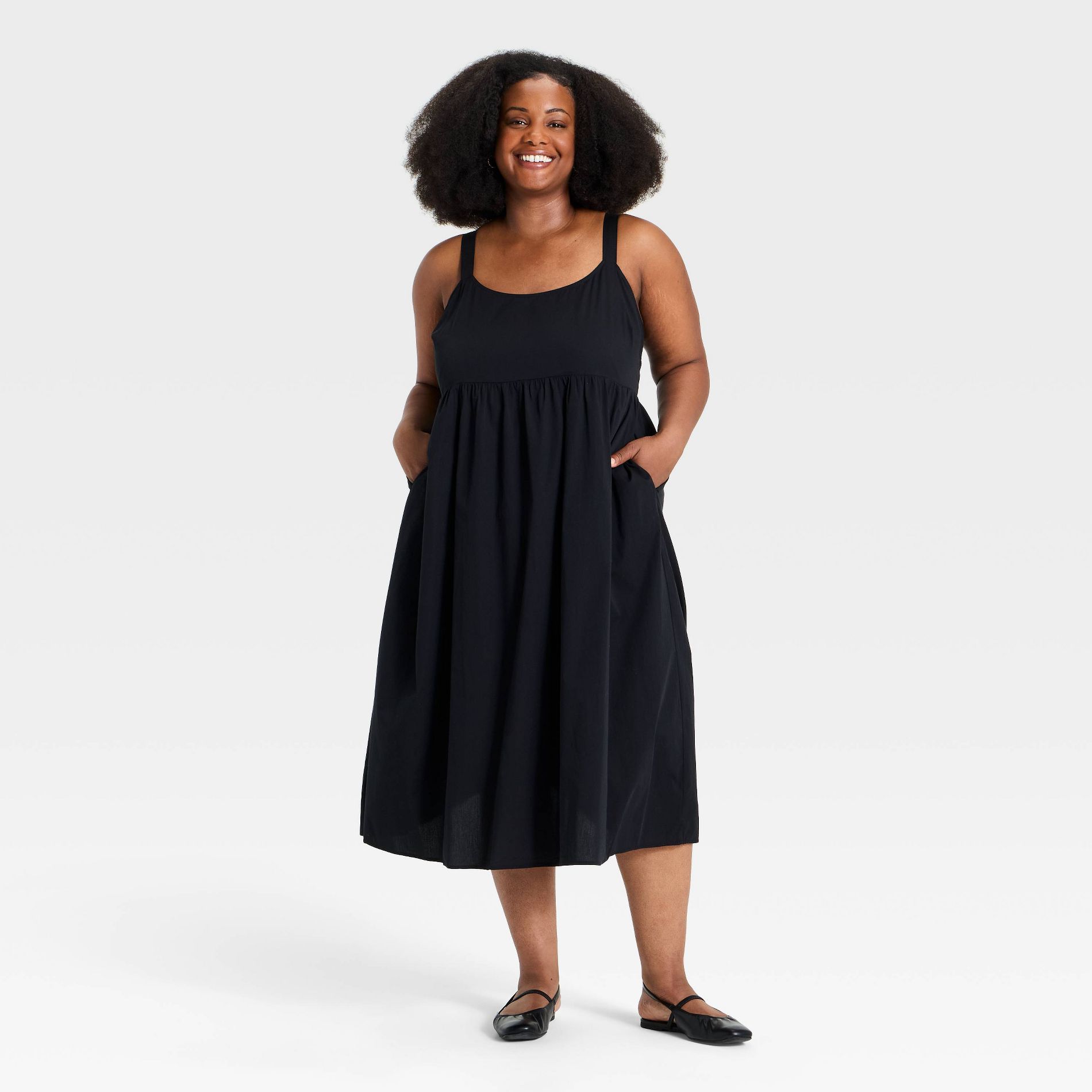Women's Midi Empire Waist Dress - Ava & Viv™