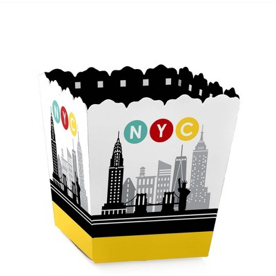 Big Dot of Happiness NYC Cityscape - Party Mini Favor Boxes - New York City Party Treat Candy Boxes - Set of 12