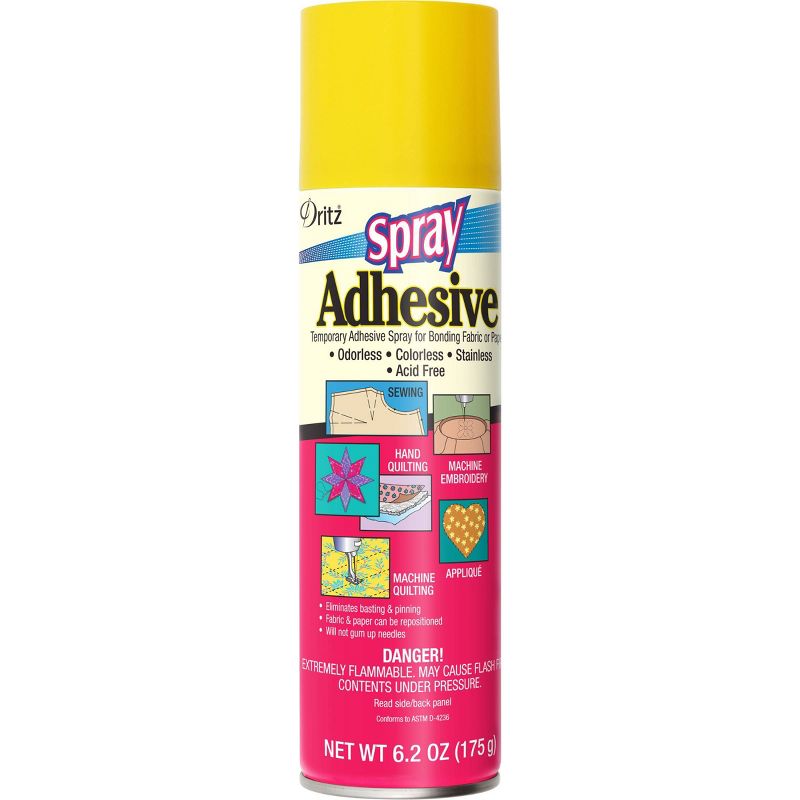 Dritz Temporary Spray Adhesive for Fabric and Paper 6.2oz Clear, 1 of 4