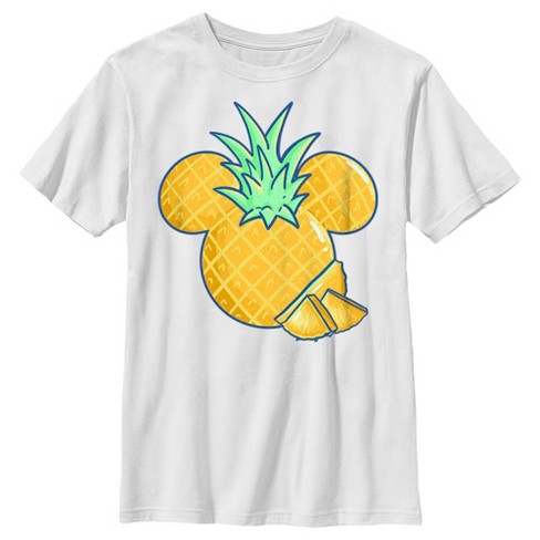 vervorming Bekentenis In zicht Boy's Mickey & Friends Pineapple Logo T-shirt - White - Small : Target