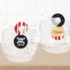 Big Dot of Happiness Pirate Ship Adventures - Skull Birthday Party Paper Beverage Markers for Glasses - Drink Tags - Set of 24 - 3 of 4