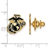 Black Bow Jewelry SS 14k Yellow Gold Plated U.S. Marine Corps Epoxy Lapel or Tie Pin - 2 of 3