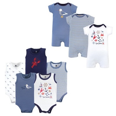 Hoe Geologie silhouet Hudson Baby Infant Boy Cotton Bodysuits And Rompers, 8-piece, Sea Shore :  Target