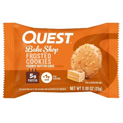 Quest Nutrition Bake Shop Peanut Butter Cake Flavor Frosted Cookies - 5g Protein - 7.04oz/8ct