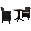 vidaXL Bistro Set Set of 2 Anthracite Plastic with rattan look Standard - 2 of 4