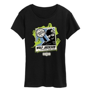 Women's - Beetlejuice - Beetlejuice Wolf Jackson Ghoul Squad Afterlife Crime Unit Short Sleeve Graphic T-Shirt - 1 of 4