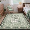 Modern Farmhouse Floral Washable Area Rug for Living Room Machine Washable Non Slip Ultra Thin Low Pile Floor Cover for Bedroom Kitchen Kid's Room - 3 of 4