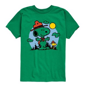 Boys' - Peanuts - Snoopy Outdoor Short Sleeve Graphic T-Shirt - 1 of 4