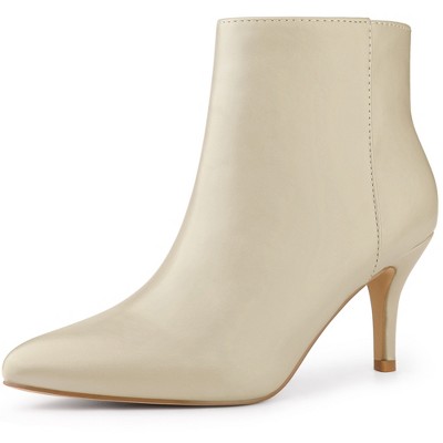 Perphy Women's Pointed Toe Side Zipper Stiletto Heel Ankle Booties