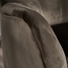 Grey Velvet Wingback Accent Chair: Tufted, with Decorative Pillow, Ideal for Cozy Corners - 3 of 4
