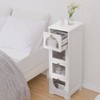 Freestanding Bathroom Floor Cabinet with 4 Drawers, Slim Storage Cabinet for Bathroom, Living Room, Hallway - 3 of 4