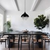 DORESshop 1-Light Black Industrial Crystal Pendant Light with Teardrop Shape for Dining Room E26(Light Bulbs Not Included) - 2 of 4
