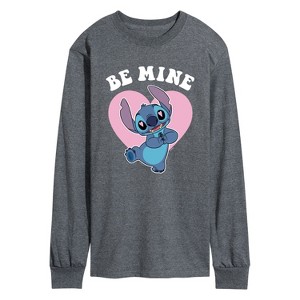 Men's - Lilo and Stitch - Be Mine Long Sleeve Graphic T-Shirt - 1 of 4